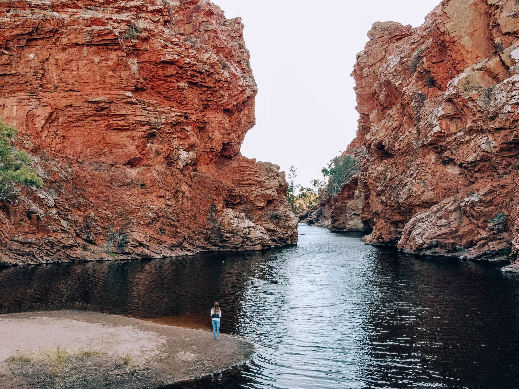 Panoramic view of the MacDonnell Ranges in Alice Springs, Australia